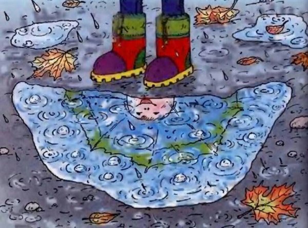 Ребенок в луже