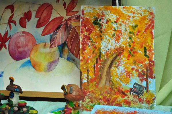 Осенняя композиция на тему осенние посиделки