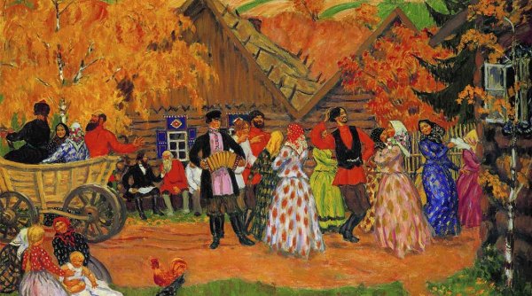 Кустодиев деревенский праздник 1910