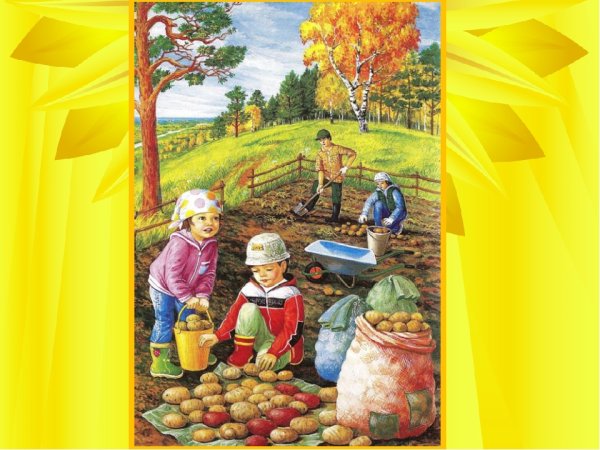 Урожай осенью для детей