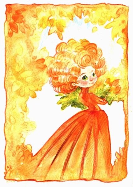 Девушка осень для детей