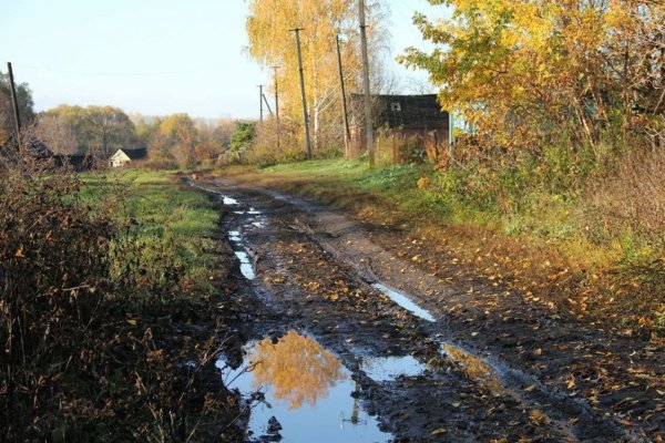Русская деревня поздняя осень распутица
