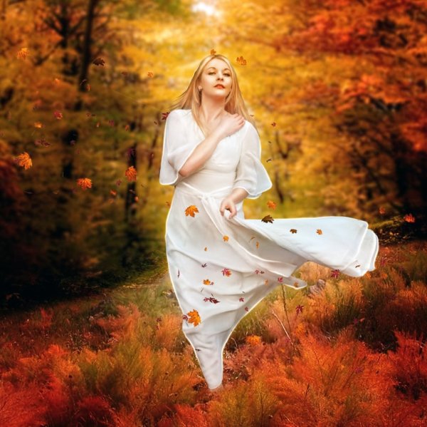 Женщина лето,осень