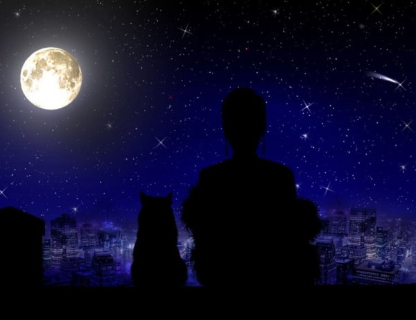 Парень и Луна