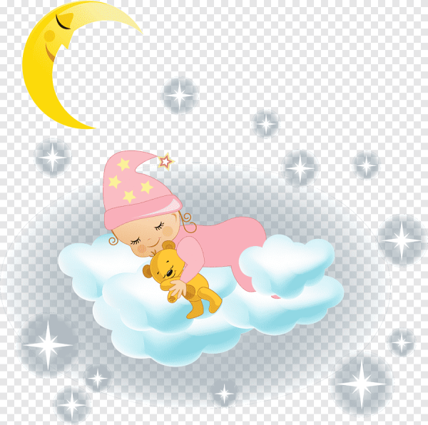 Малыш спит на облачке