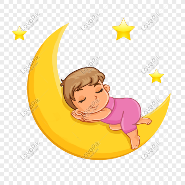 Малышка спит на Луне