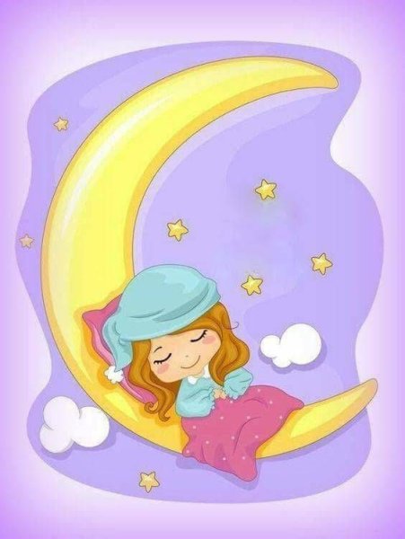 С месяцем девочку