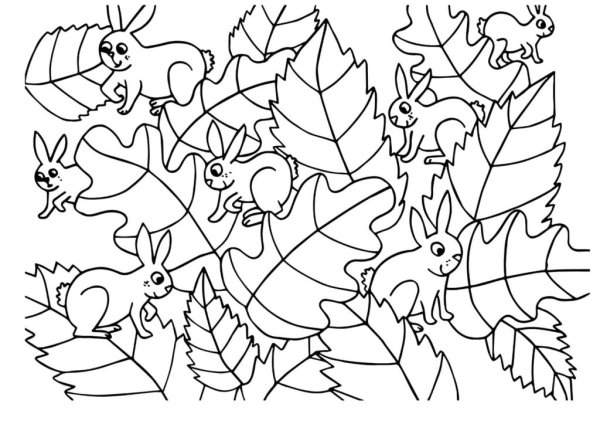 Осенняя раскраска