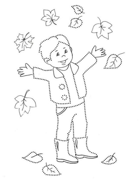 Осень раскраска для детей