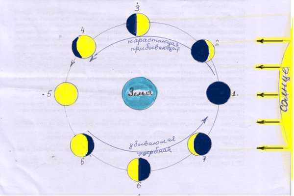 Фазы Луны схема фаз