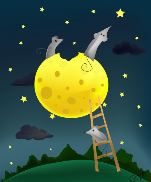 Сказочное изменение облика Луны