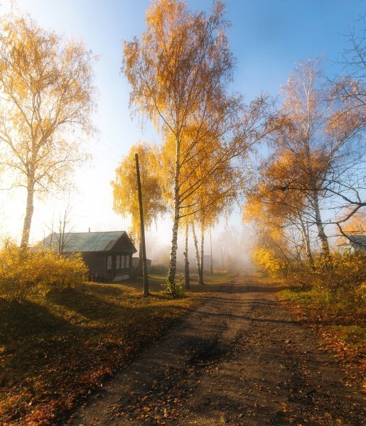 Деревня осенью