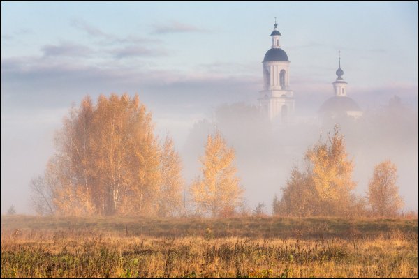 Русь храм туман