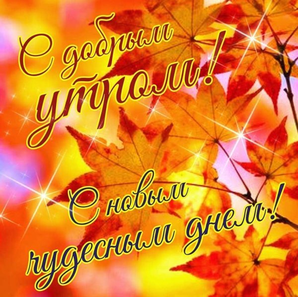 Сдобрым осеннним утрос.
