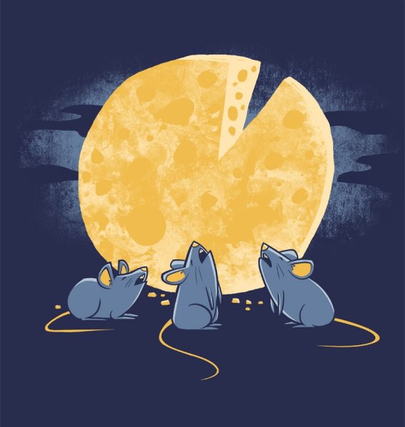 Мышка на сырной Луне