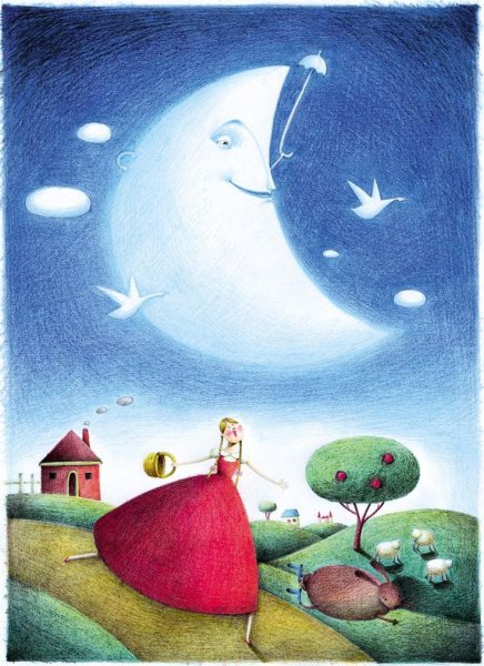 Сказочное объяснение изменения облика Луны