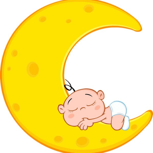 Малыш спит на Луне