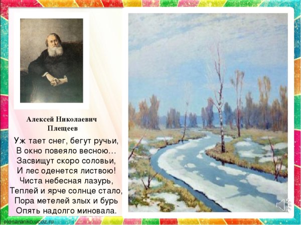 Стихотворение Весна Алексей Николаевич Плещеев
