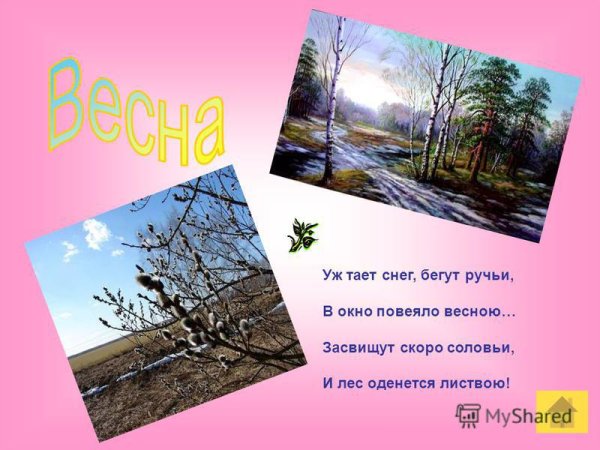 Весна уж тает снег бегут ручьи