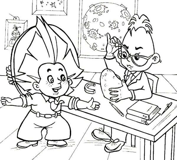 Знайка и Незнайка раскраска для детей