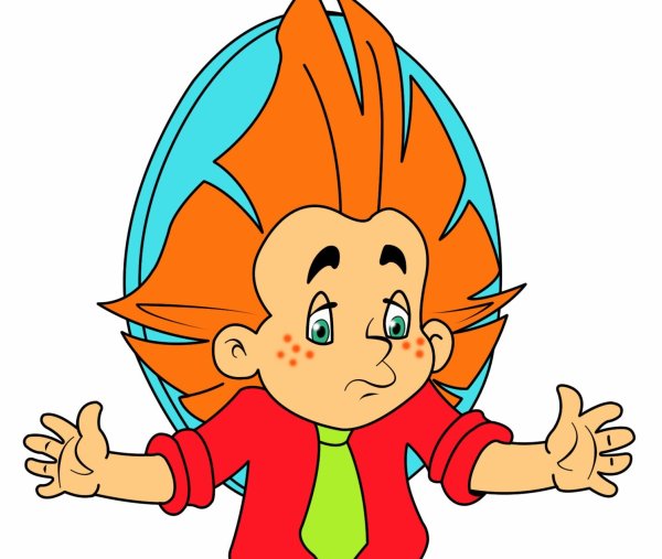 Незнайка на белом фоне для детей