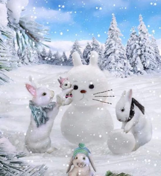 Зайка зимой