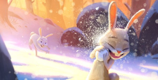 Зайка снежки