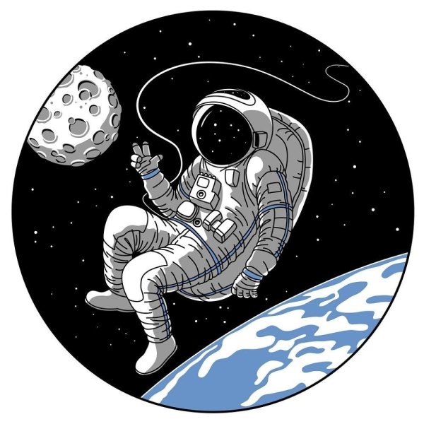 Космонавт в круге