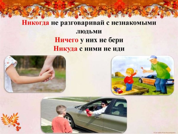 Поведение на осенних каникулах