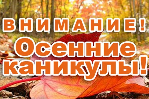 Внимание осенние каникулы