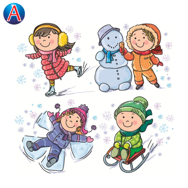 Зимнее веселье рисунок