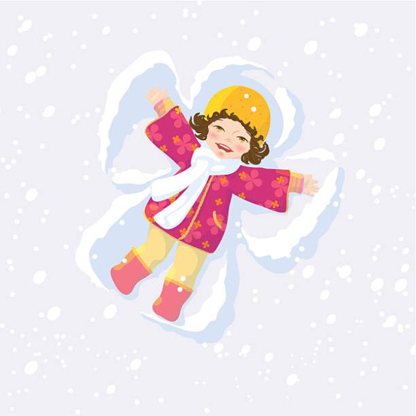 Ангел на снегу дети