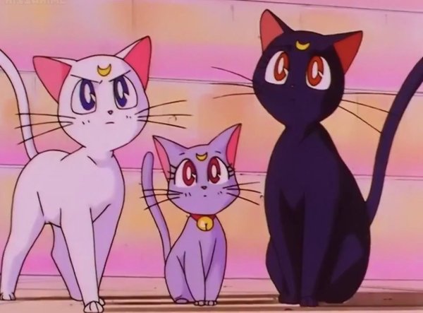 Sailor Moon Луна Артемис и Диана кошки