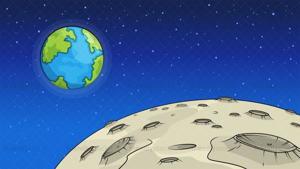 Поверхность Луны вектор