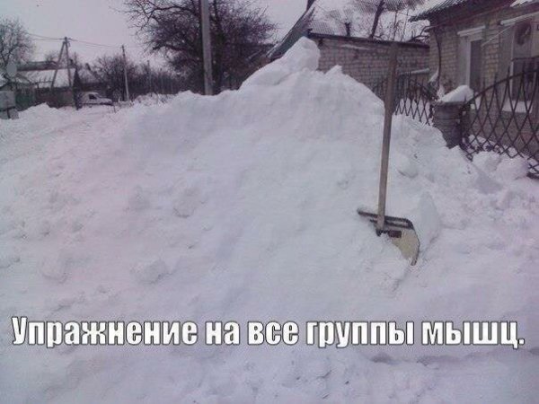 Смешное про снегопад