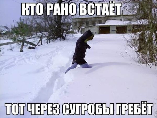 Мемы про зиму много снега