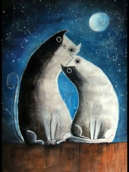 Два кота арт