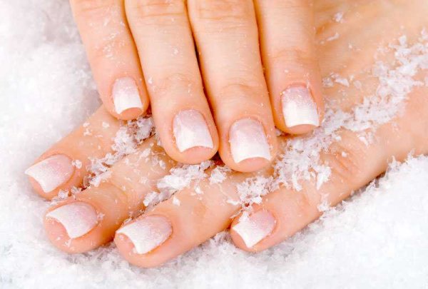 Ногти на руках зимние