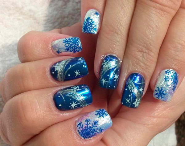 Снежный маникюр 2020
