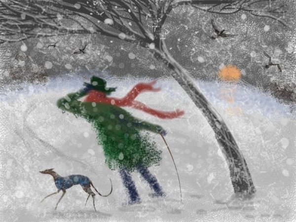 Рисование вьюги