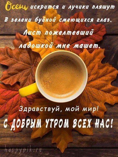 С добрым осенним утром и хорошим настроением
