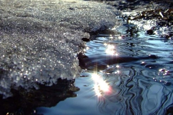 Весеннее солнце в лужах анимации