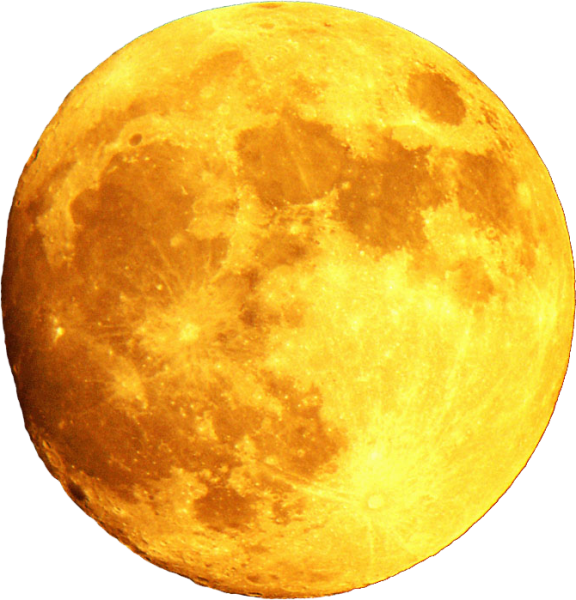 Желтая растущая Луна