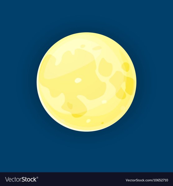 Круглая желтая Луна