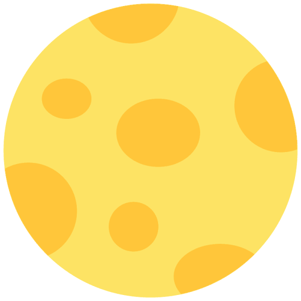 Желтая Луна без фона