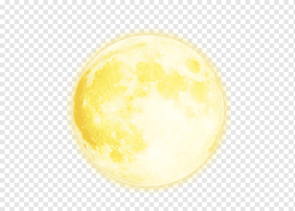 Желтая Луна на белом фоне