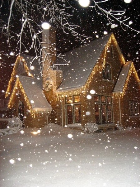 Красивый снегопад