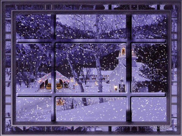 Сказочный зимний вид из окна