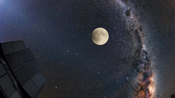 Млечный путь и Луна