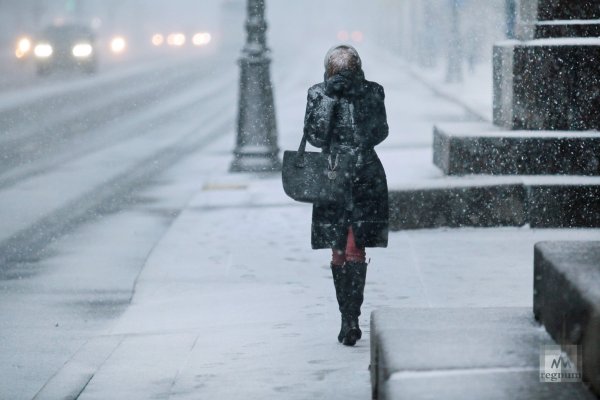 Девушка в Питере зимой